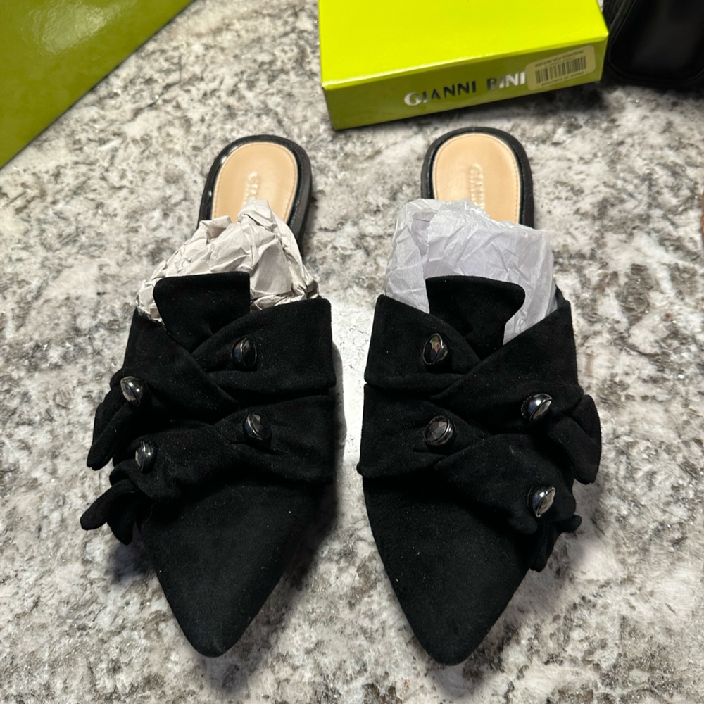 Gianni bini suede flat loafers